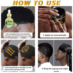 Goiple pocket palm combs for precise wave shaping and even product distribution.