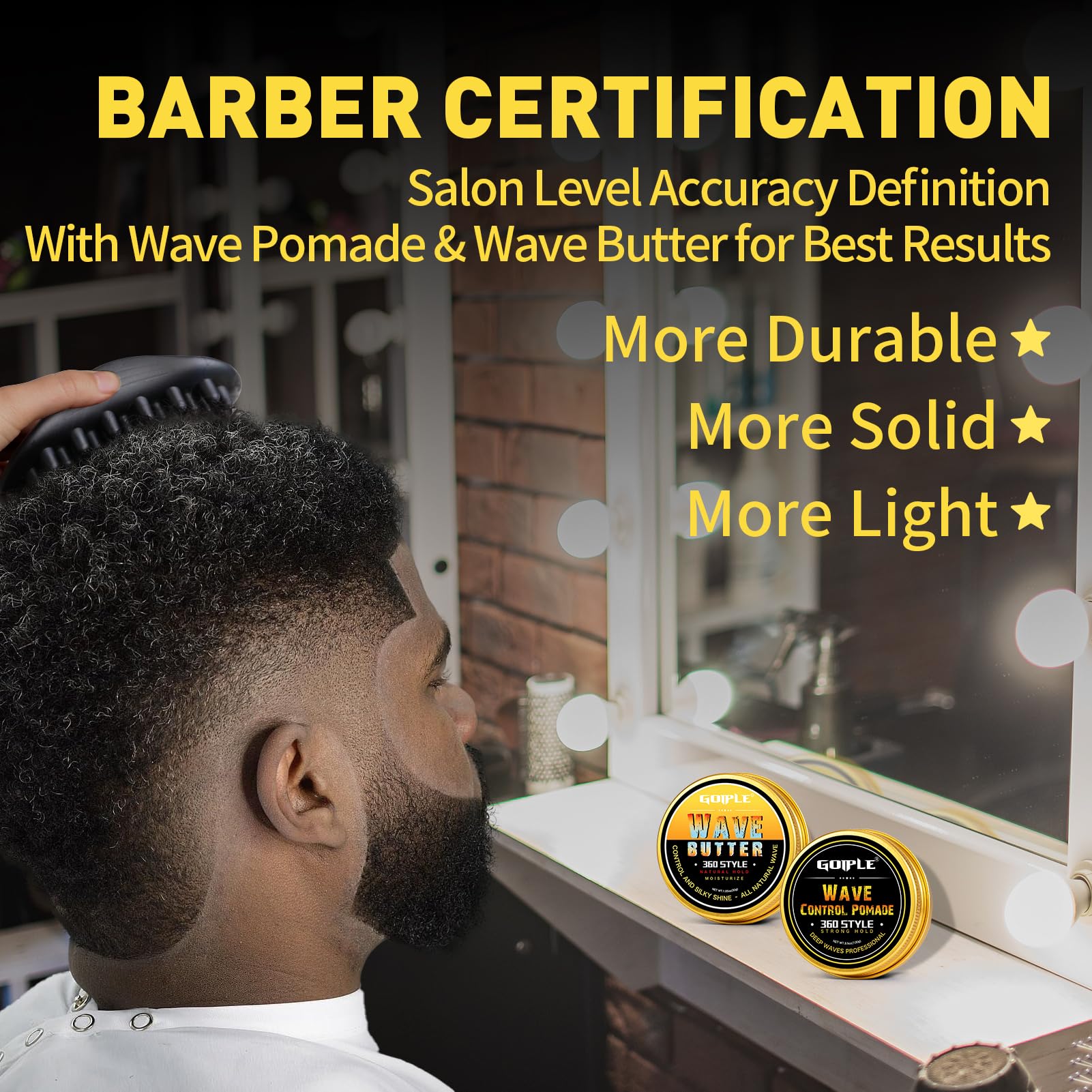 Goiple quick-twist-technology-brush close-up highlighting faster styling and moisture retention.