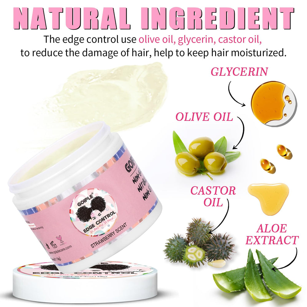Goiple rose-castor-oil-bottle emphasizes nourishing scalp and hair texture with natural ingredients