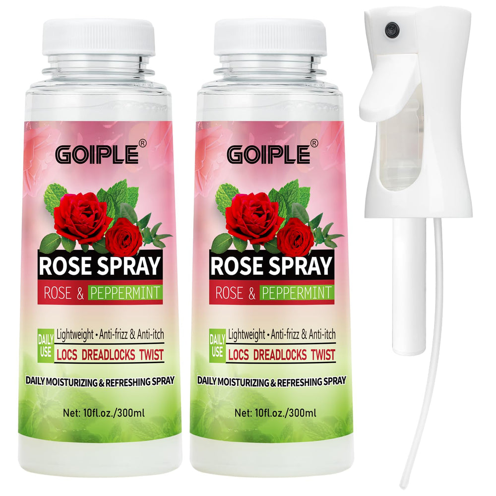 Goiple Rose Water Loc Spray bottle front for hydrating dreadlocks