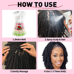 Goiple Rose Water Loc Spray ingredients with castor oil and rose water
