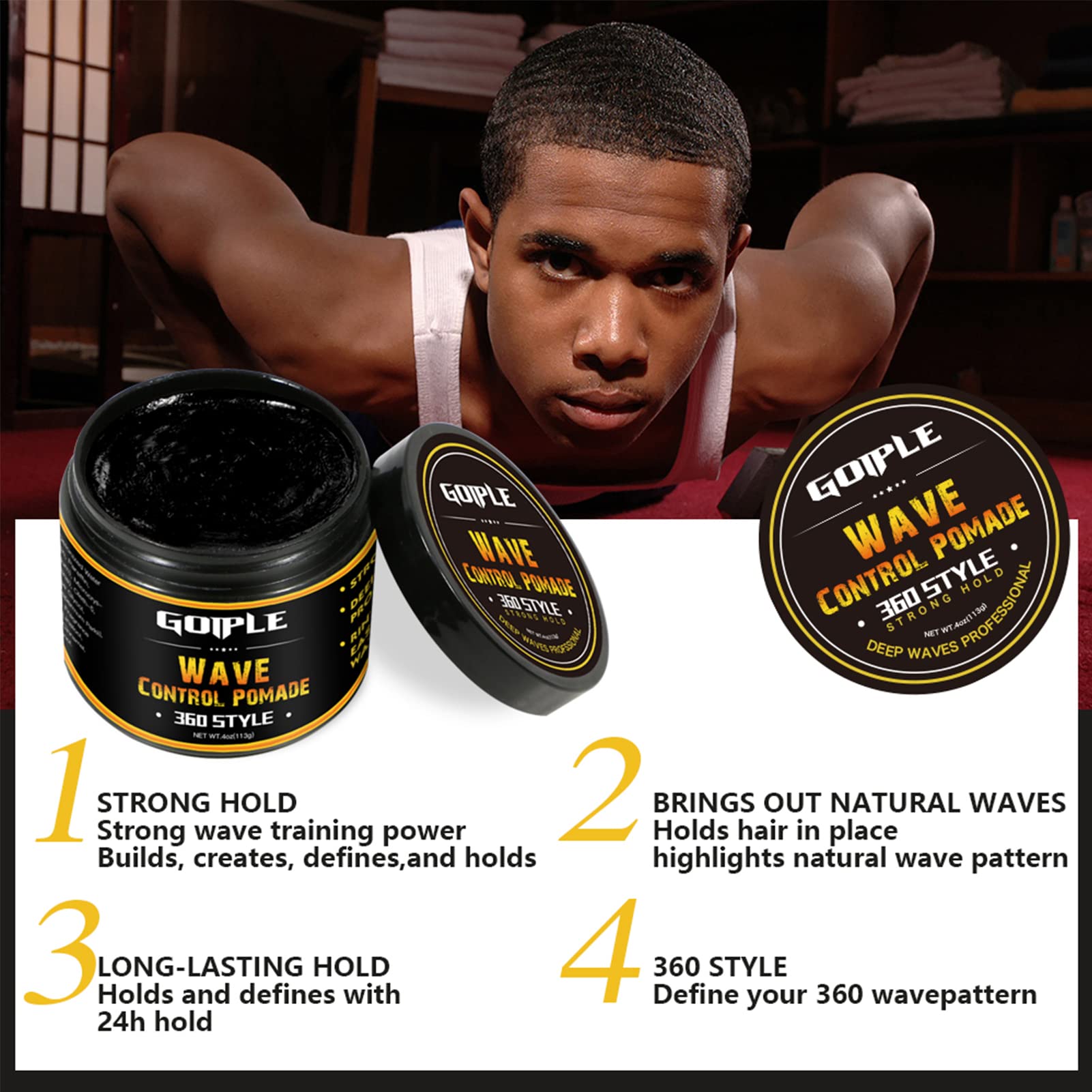 Goiple shea butter ingredients label emphasizes nourishing scalp and gentle care.