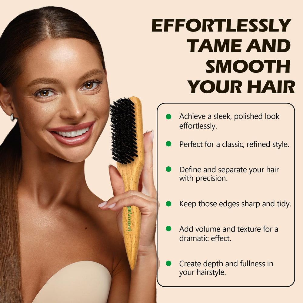 Goiple slick-back ponytail brush helps create smooth, secure updos