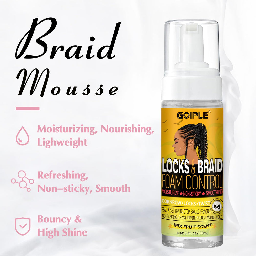 Goiple strawberry braid gel jar for smooth braid control and moisture