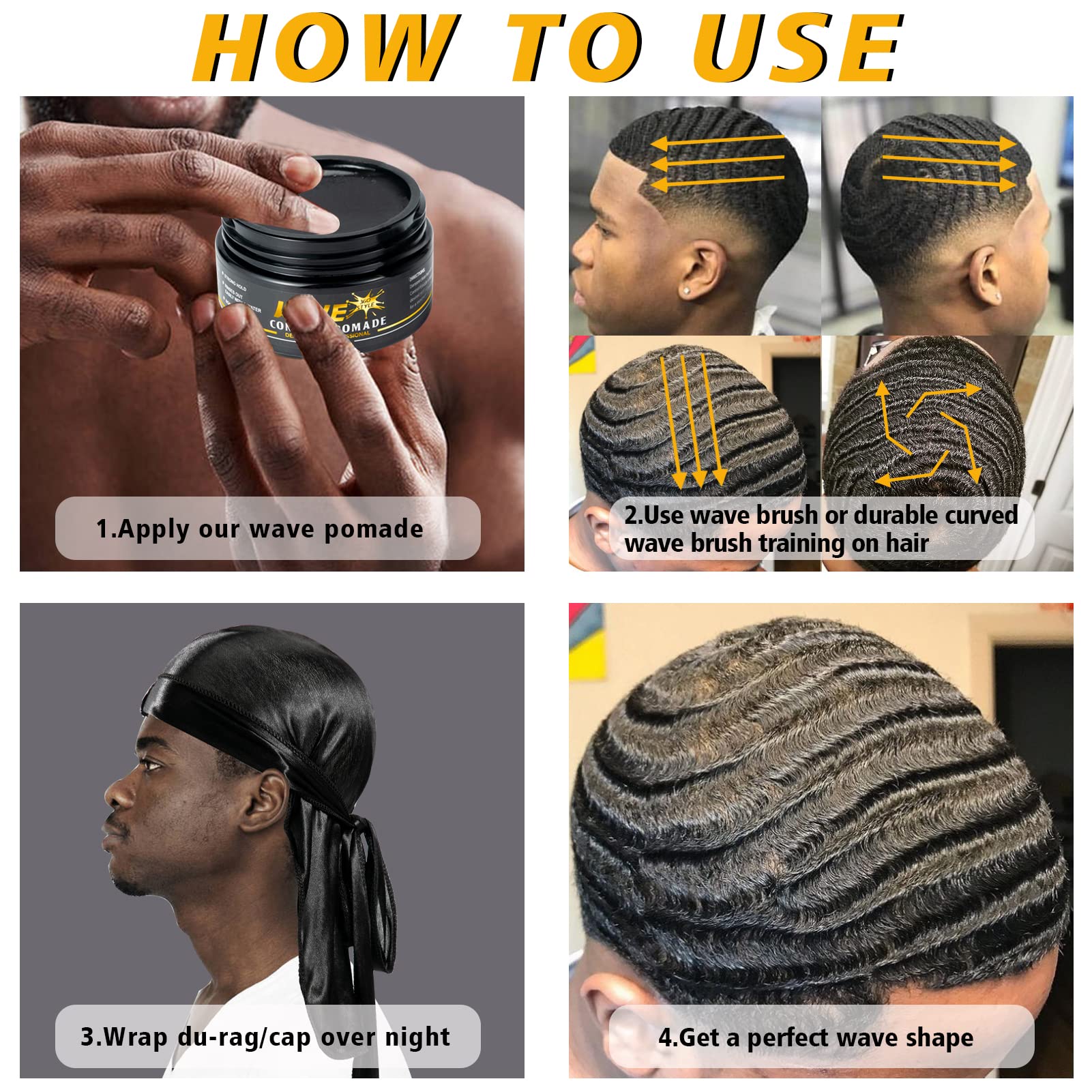 Goiple-strong-hold-pomade-application shows water-based formula for easy washing.