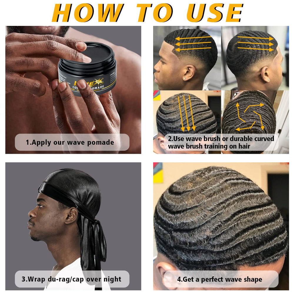 Goiple-strong-hold-pomade-application shows water-based formula for easy washing.