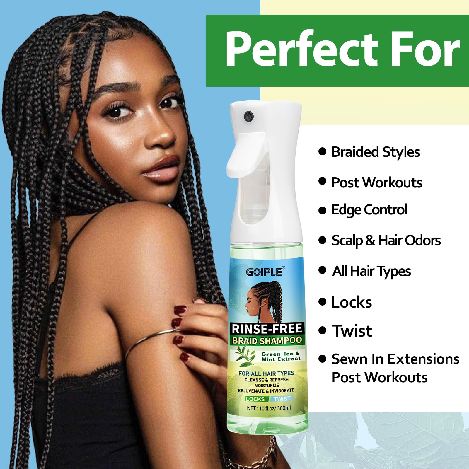 Goiple vegan ingredients label emphasizes cruelty-free natural care.