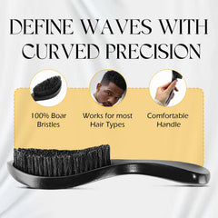 Goiple Wave Kit curved brush helps brush-in smooth, even wave patterns.