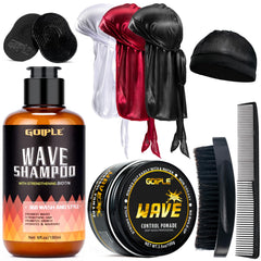 Goiple Waves Pomade jar closeup for defined 360 waves prep and shine