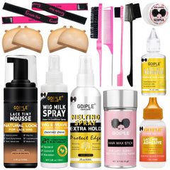 Goiple Lace Tint Mousse Wig Milk Spray kit: application mist for even lace-front blending.
