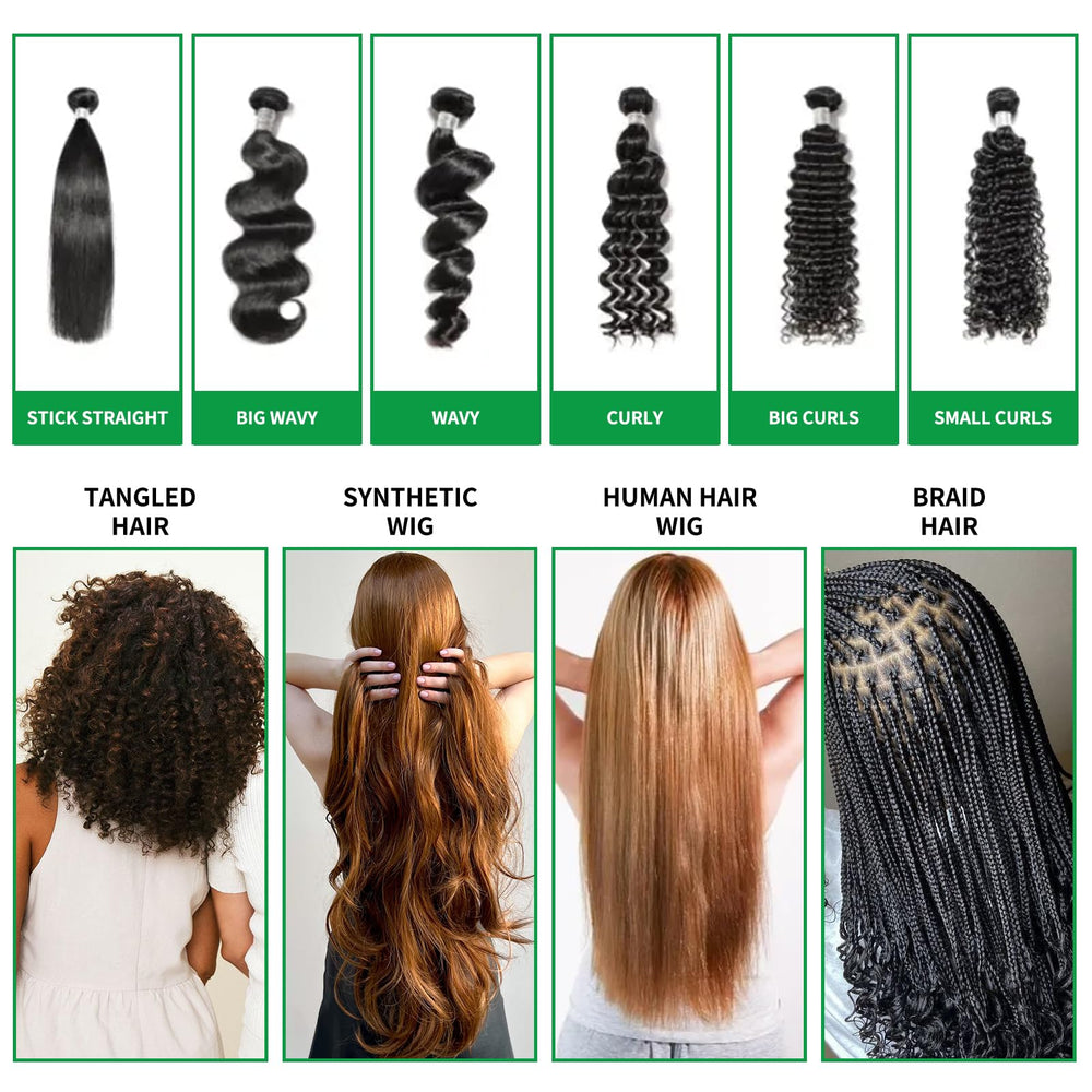 Goiple Wig Milk Spray application shot highlights hydration and lasting shine.