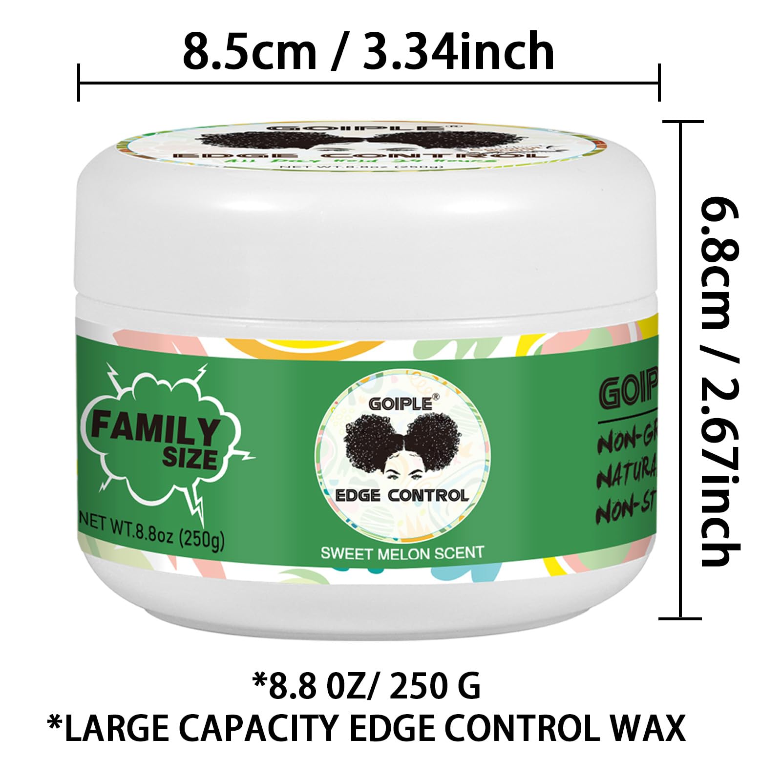 Goiple wigs-braids-compatible edge control blends edges with braids and wigs.