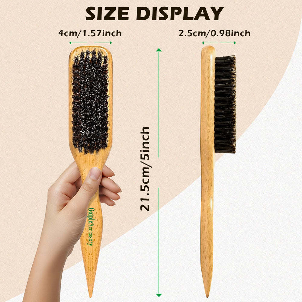 Goiple wooden hair brush ergonomic grip enables comfortable, precise styling