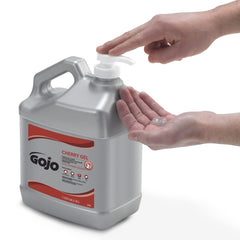 GOJO Cherry Gel Pumice Hand Cleaner hands after use show refreshed skin and cherry aroma