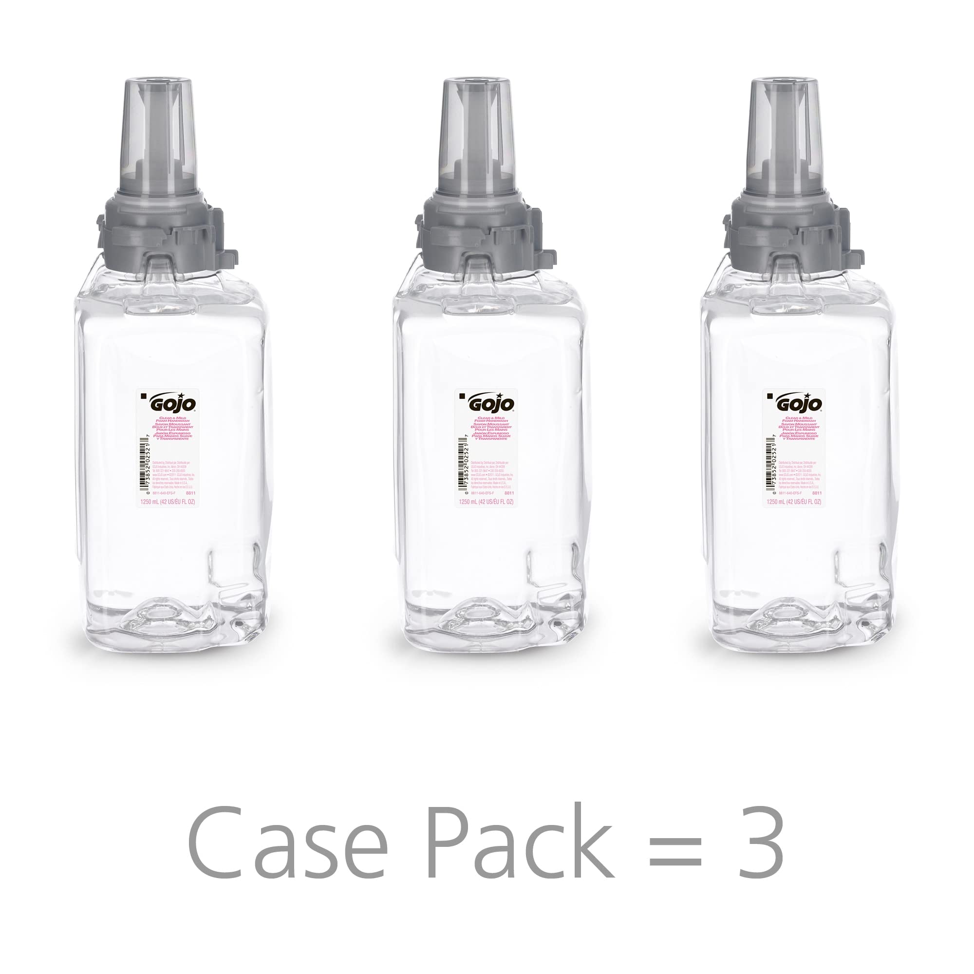 GOJO clear mild foam refill 1250ml ready for use.