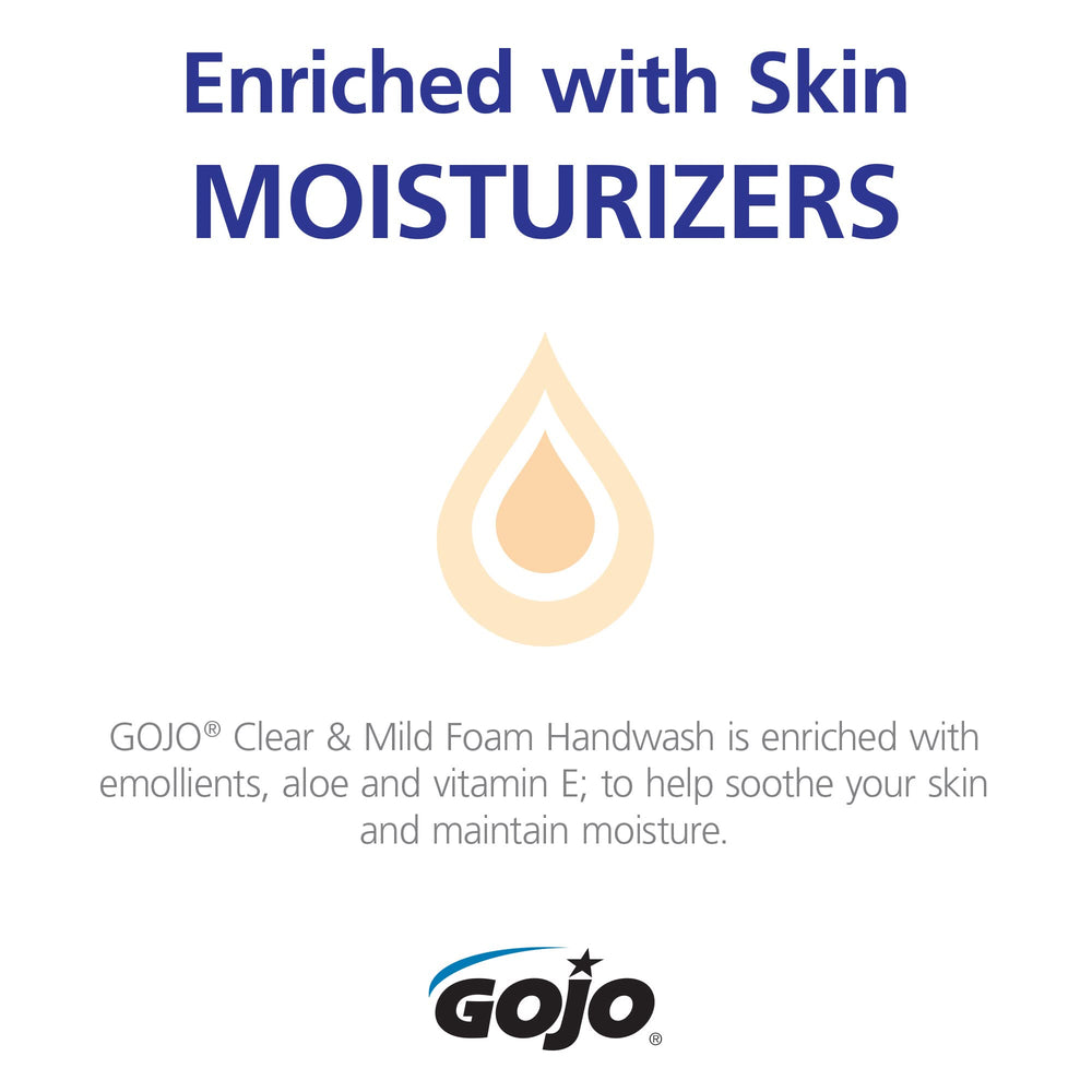 GOJO plant-based ingredients highlighted on label for eco-friendly formulation.