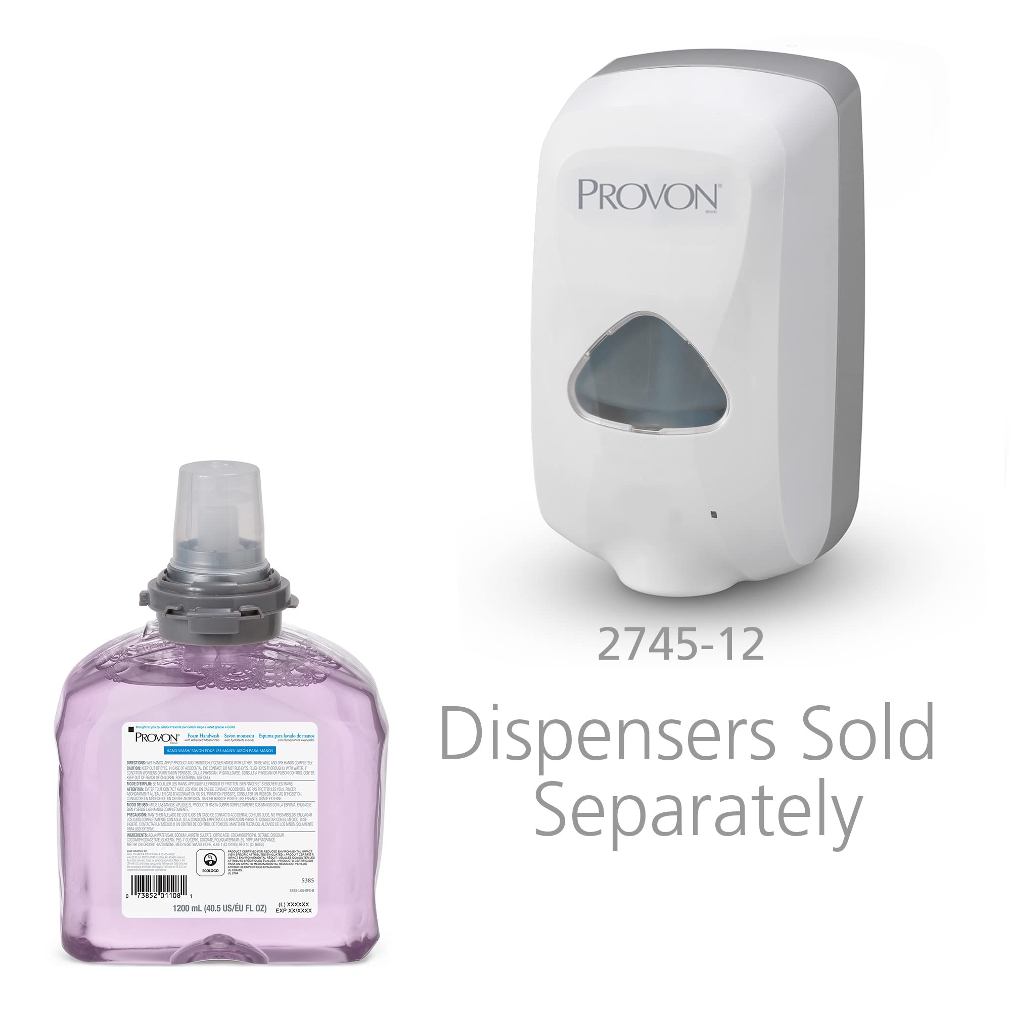 GOJO PROVON audible click ensures easy installation into the dispenser.