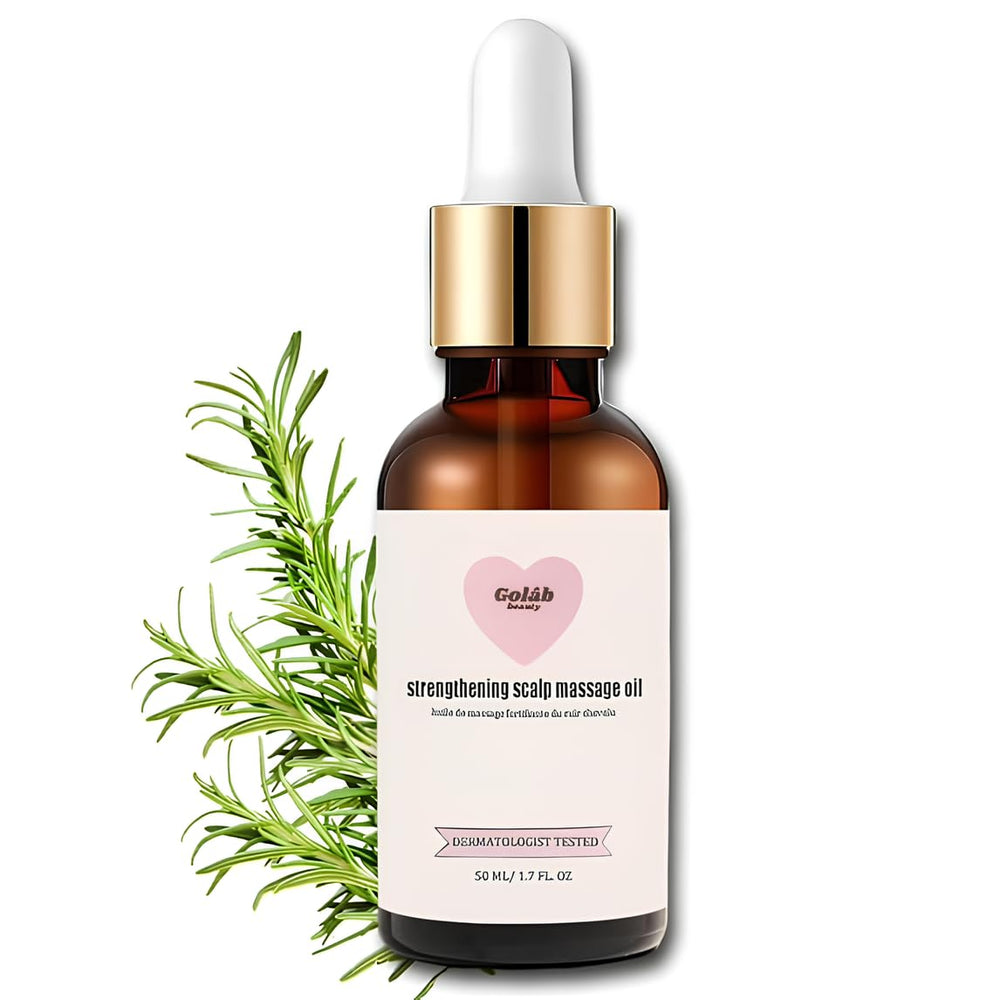Golab Beauty branding and packaging shown for natural, vegan hair care.