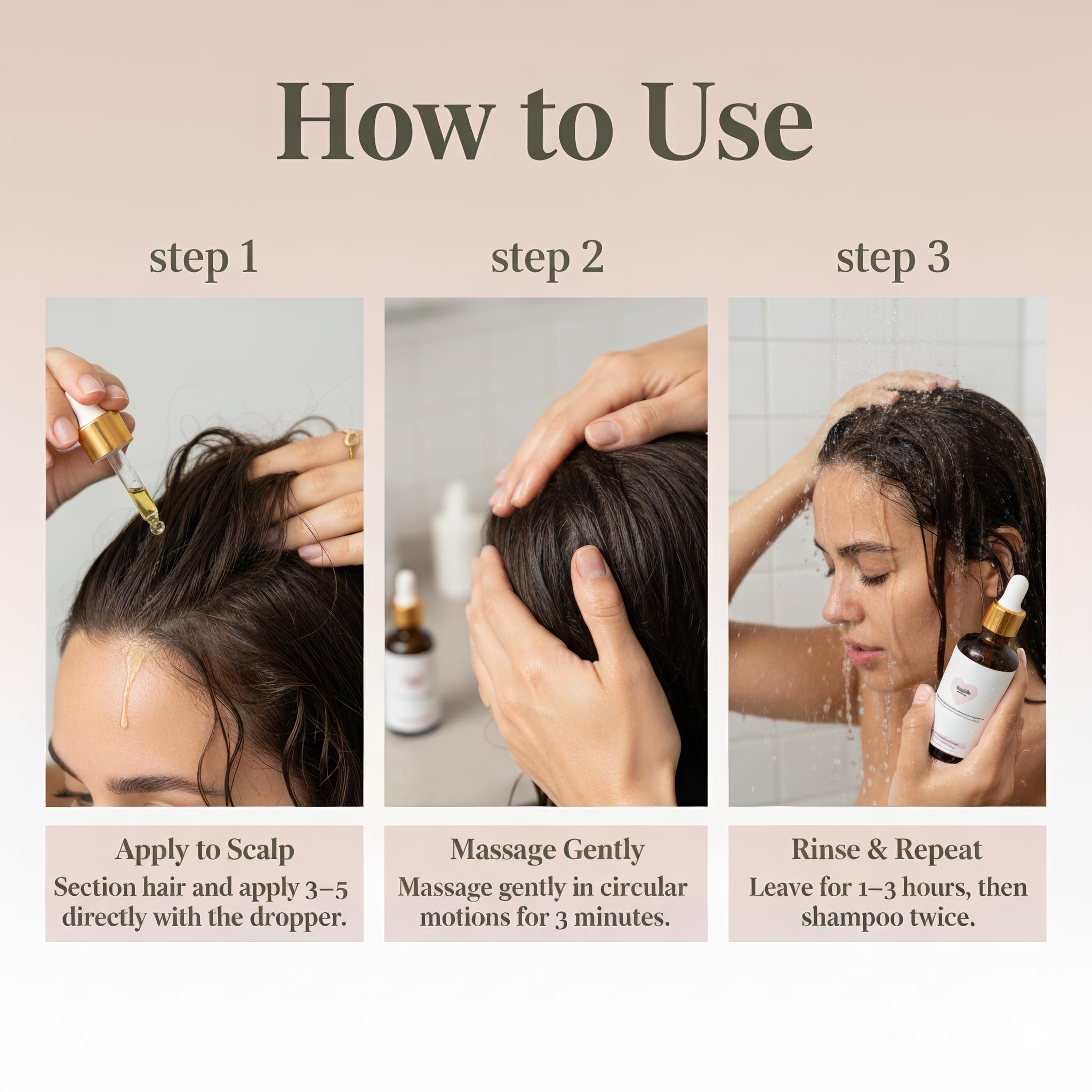 Golab Beauty rosemary scalp oil pour demonstrates targeted scalp nourishment.