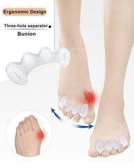 Golbylicc toe spacers ergonomic design conforms to foot structure for comfort