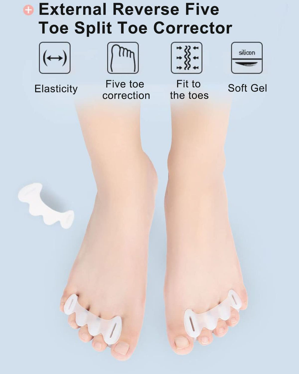 Golbylicc toe spacers worn during evening routine provide gentle relief