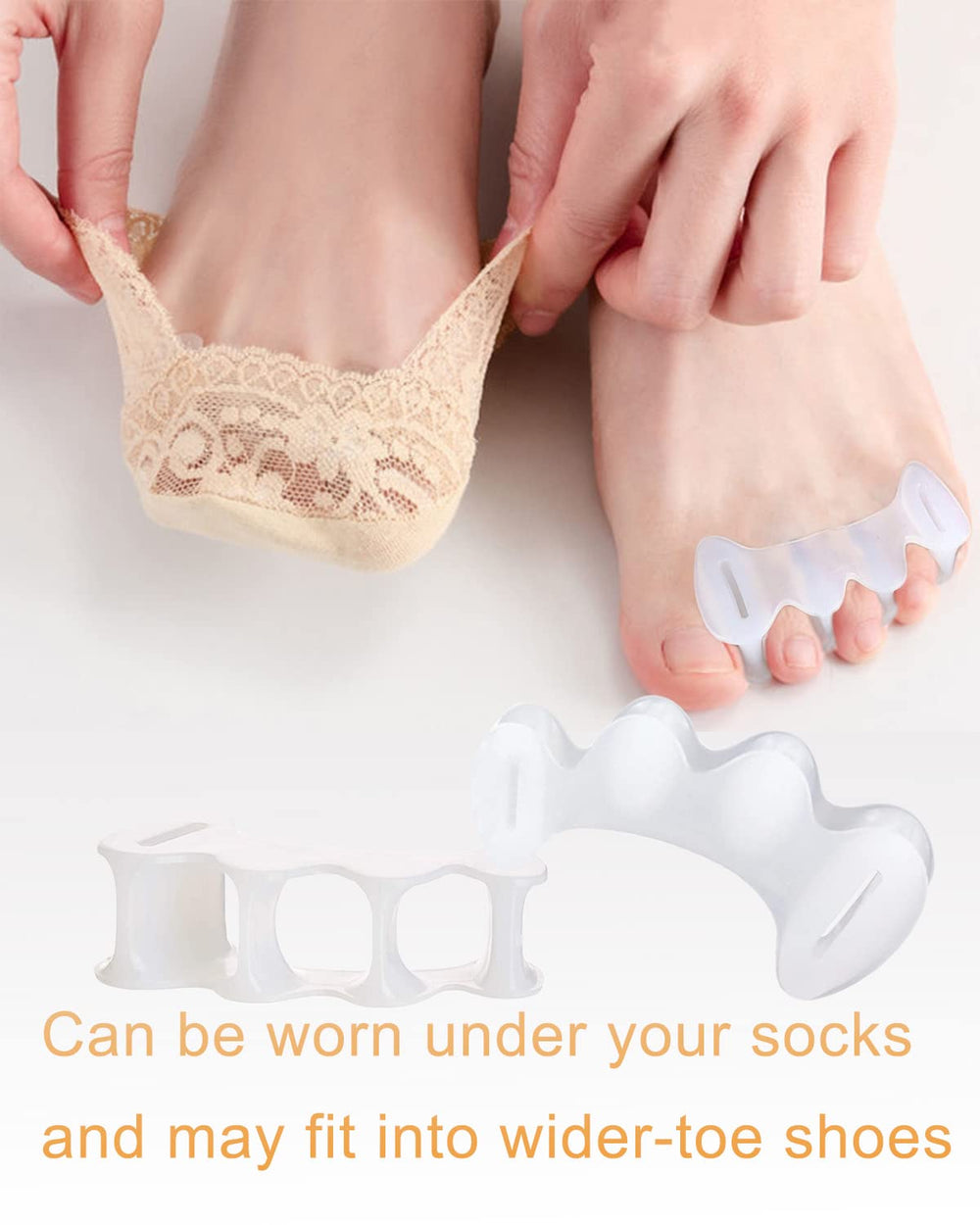 Golbylicc toe spacers are washable and durable silicone for repeated use