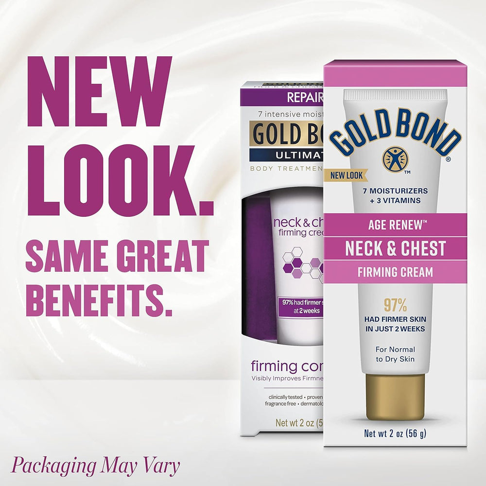 Gold Bond Neck & Chest Firming Cream texture and hydration close-up