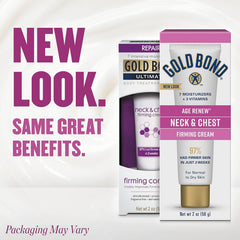 Gold Bond Neck & Chest Firming Cream texture and hydration close-up