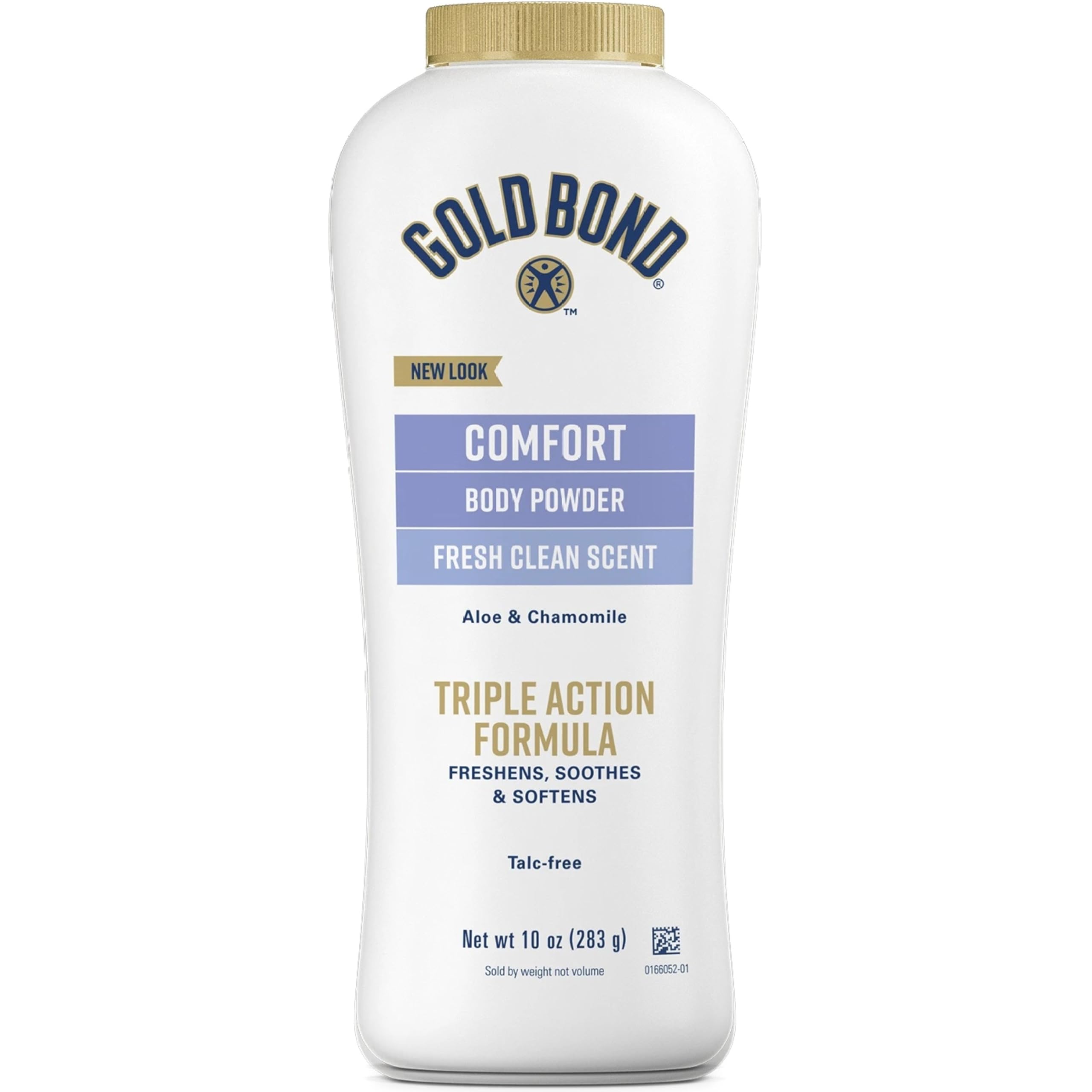 Gold Bond Ultimate Comfort Powder three-pack bottles showcase all-day freshness for everyday use.