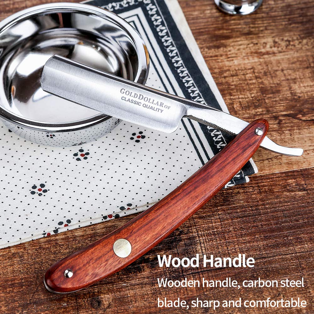 Gold Dollar razor has balanced weight for steady handling during shaving.