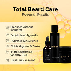 Golden Grooming Co. beard balm tube provides light hold for easy styling