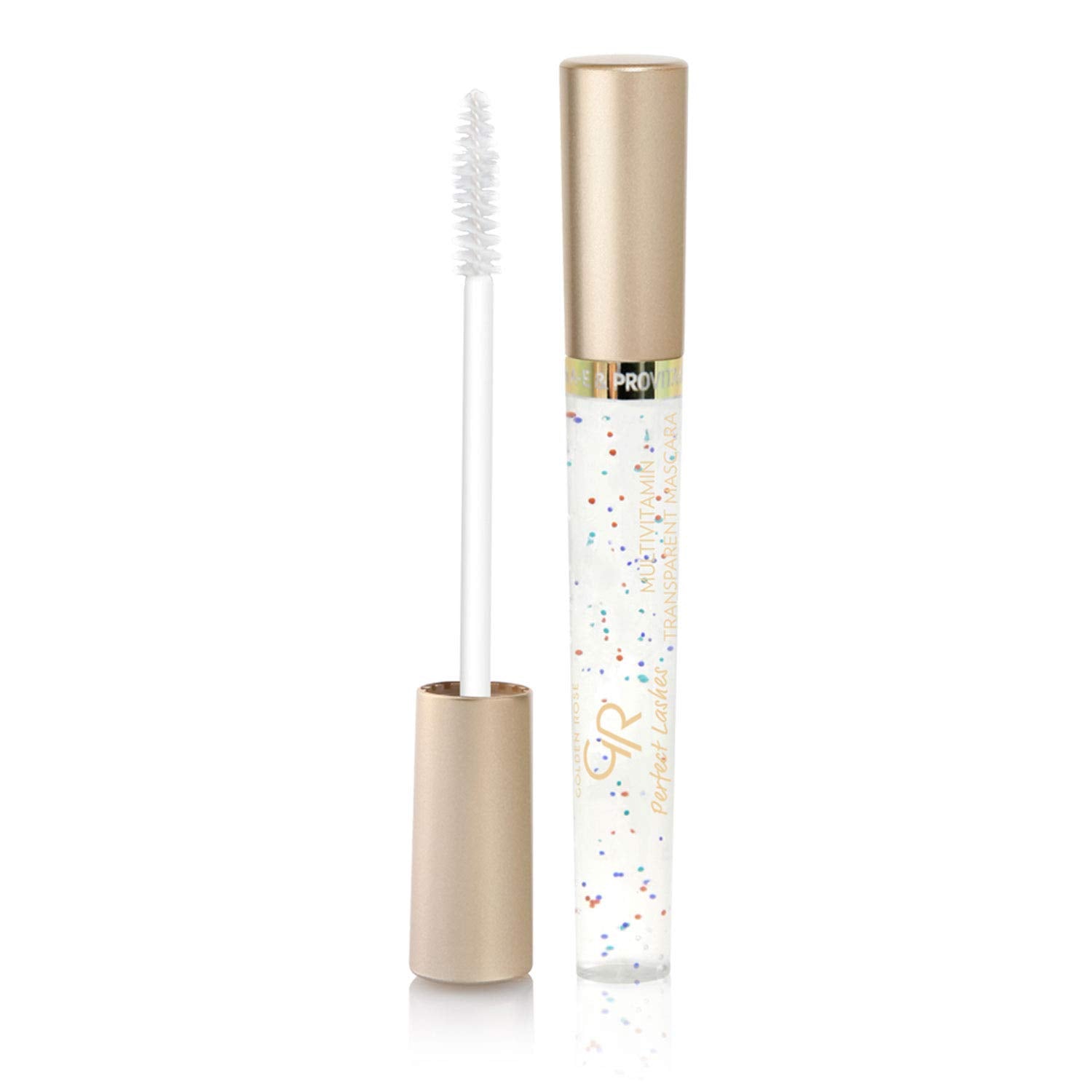 Golden Rose Perfect Lashes Mascara wand closeup shows lightweight, clump-free coating.