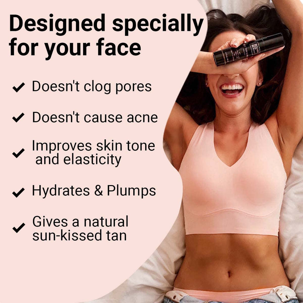 Golden Star Beauty Face Tanner application on skin for even tone