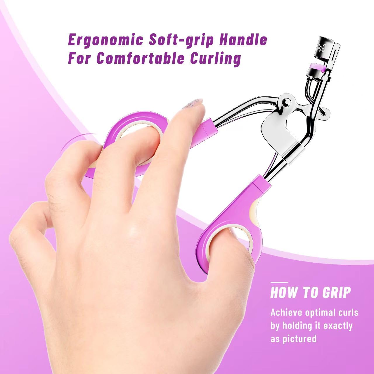 Goldenrich eyelash curler 360-tension mechanism delivering consistent curl.