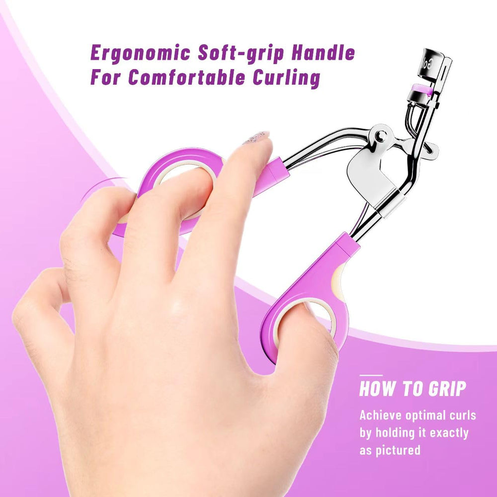 Goldenrich eyelash curler 360-tension mechanism delivering consistent curl.