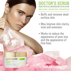 GOLDFADEN MD Doctors Scrub Jojoba Oil provides moisture retention