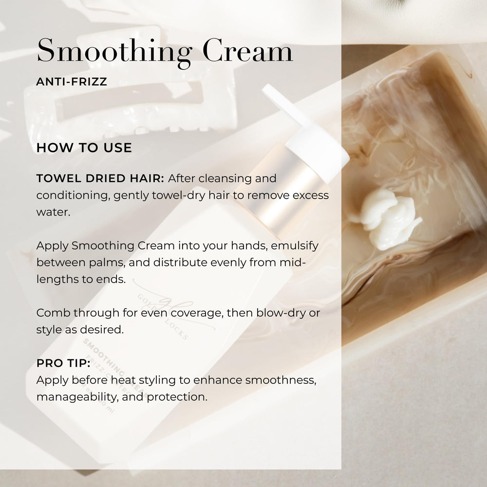 Goldie Locks Anti-Frizz Cream safe for extensions and color-treated hair