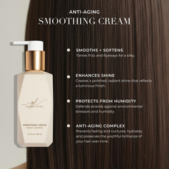 Goldie Locks Anti-Frizz Cream applied to wet hair for instant smoothing