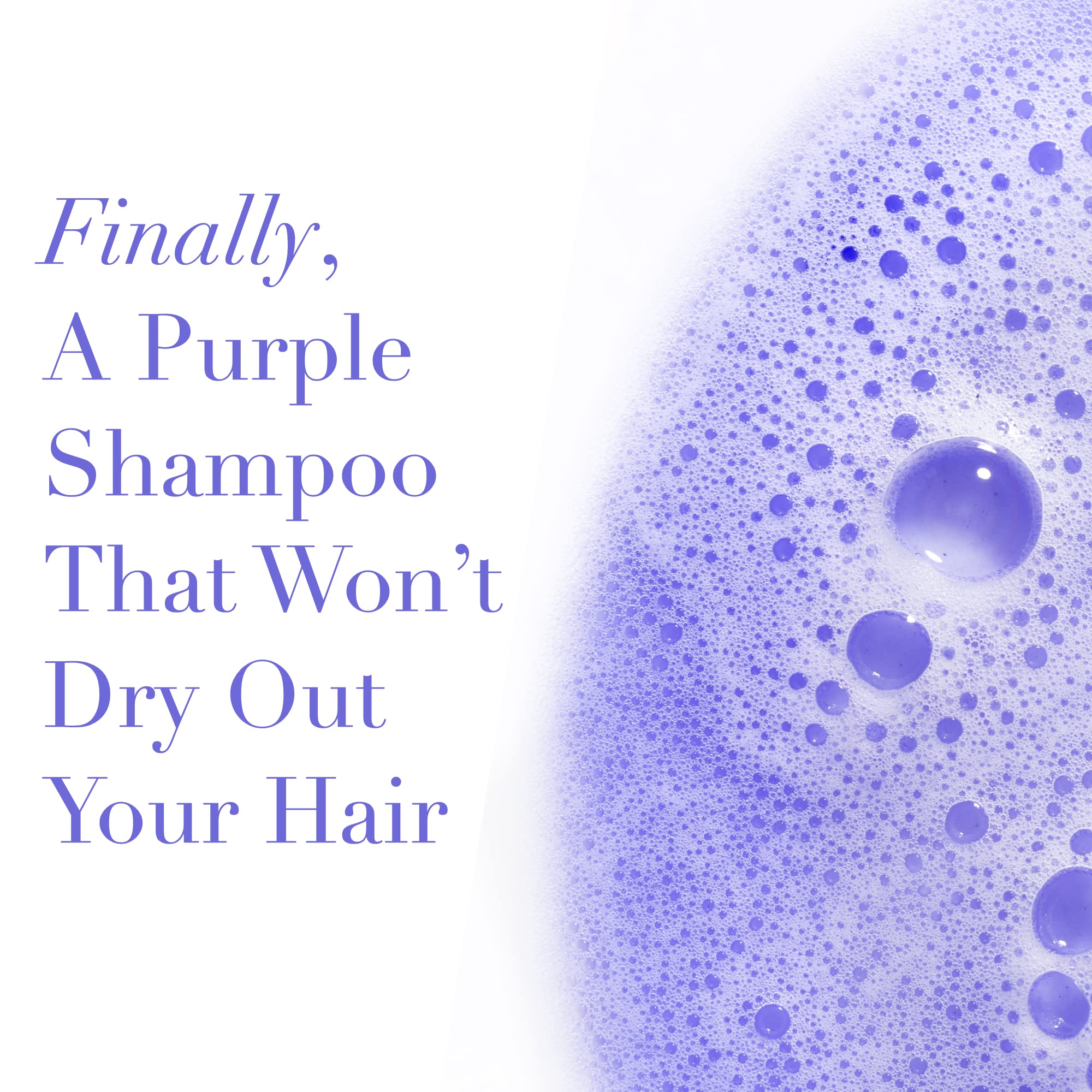 Goldie Locks Brilliant Blonde Purple Shampoo with purple yam extract adds color-protective radiance.