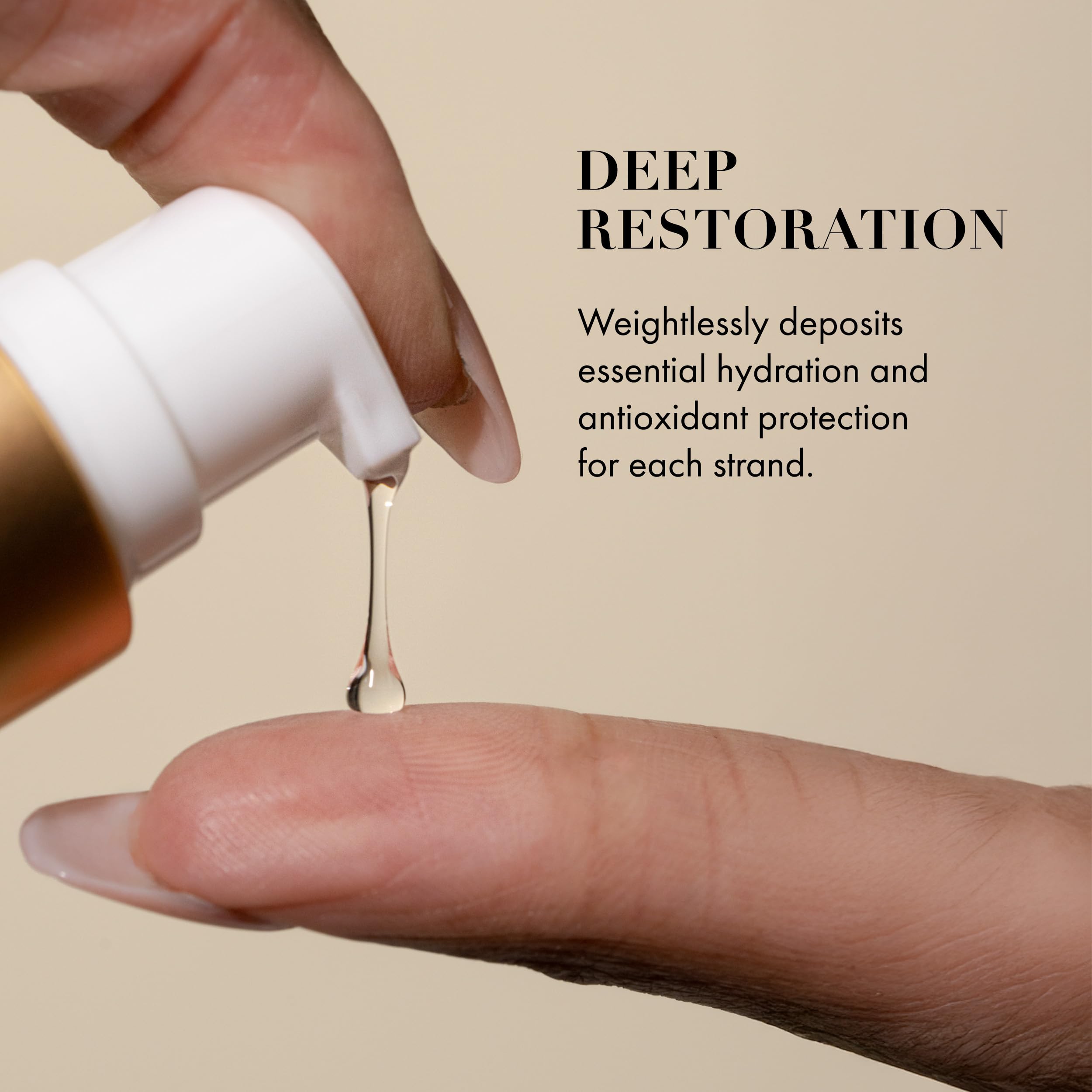 Goldie Locks Signature Serum on damp hair prep for styling and glide through heat tools.