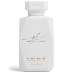Goldie Locks travel-size shampoo bottle front view highlighting ultra hydrating formula for on-the-go moisture