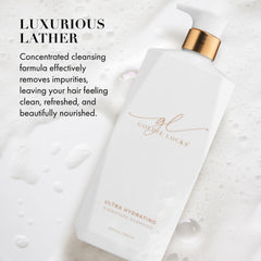 Goldie Locks Ultra Hydrating Shampoo extensions-safe use demonstrates gentle cleansing