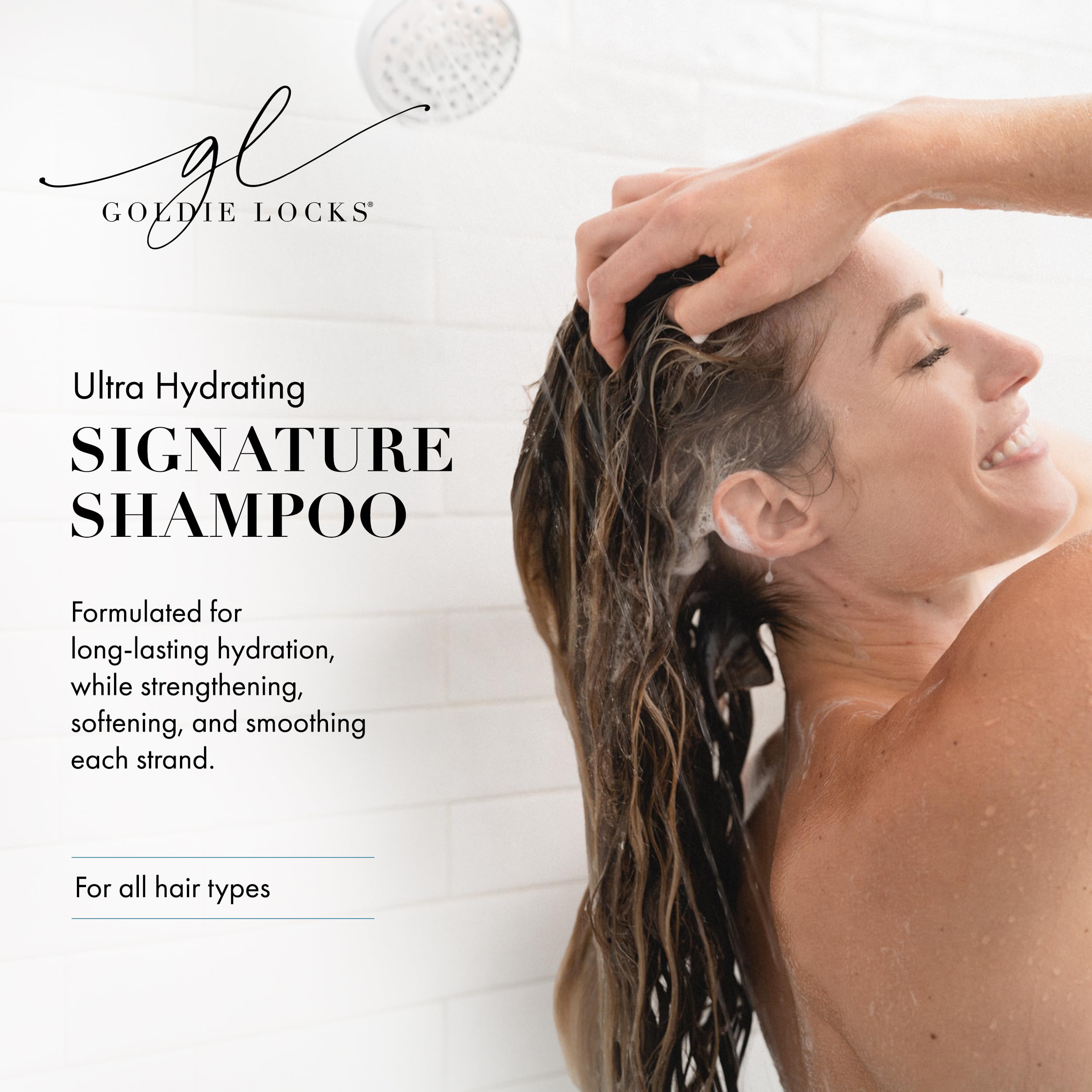 Goldie Locks Ultra Hydrating Shampoo texture closeup showing creamy lather softness