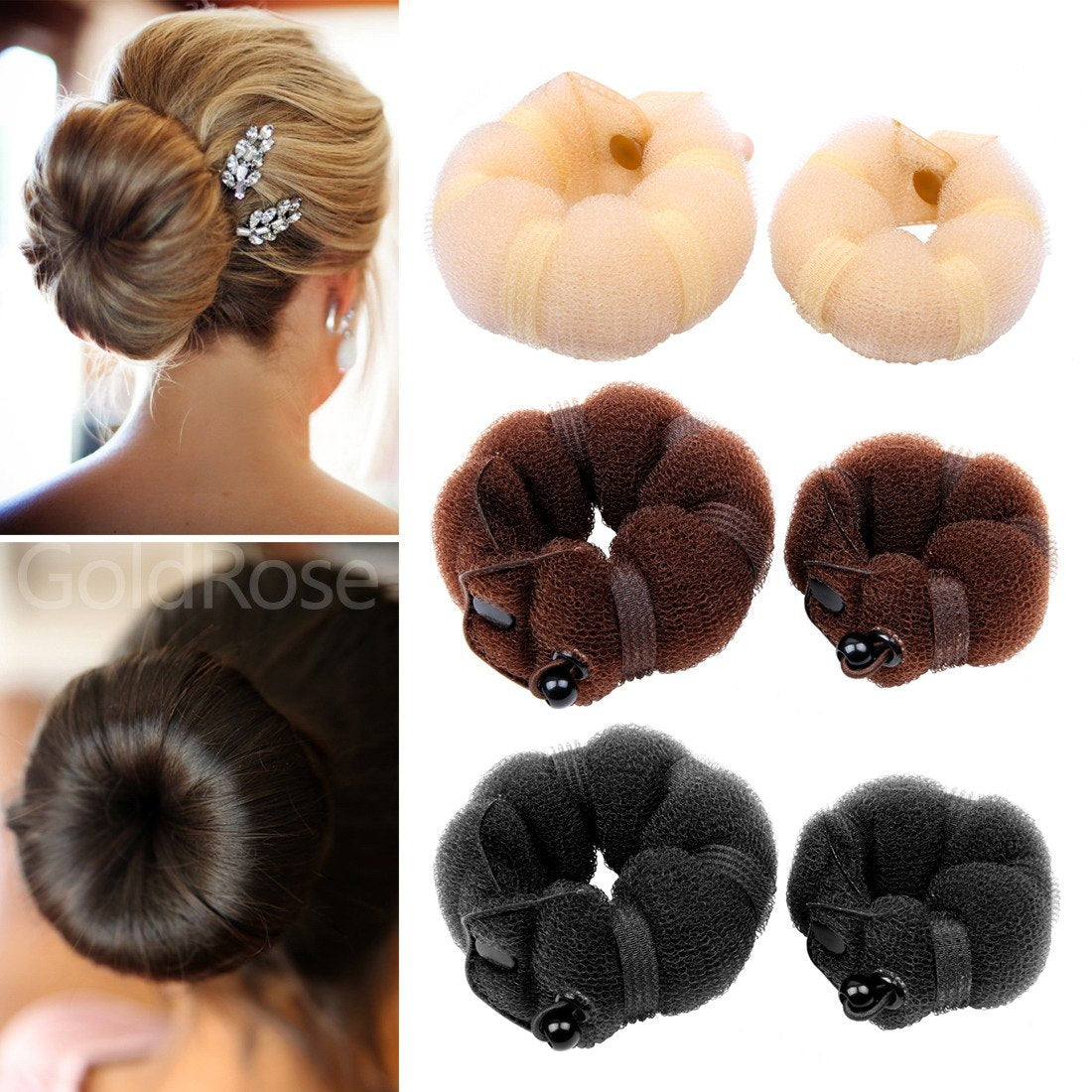 GoldRose Buns easy-use-for-all-ages styling that's quick and intuitive.