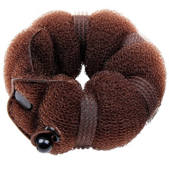 GoldRose Buns twist-ring-former closeup demonstrates secure bun styling.