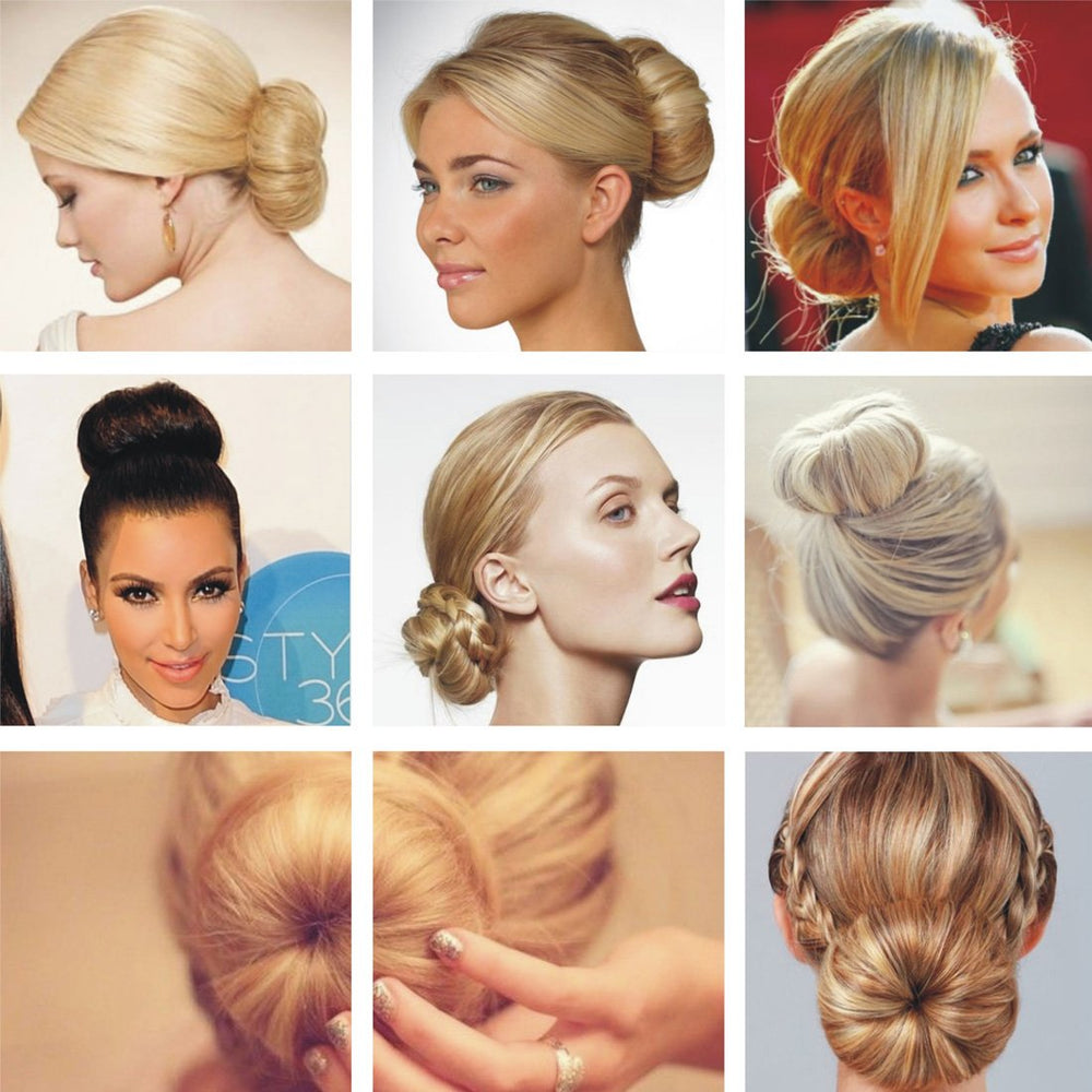 GoldRose Buns two-sizes-small-large option enables versatile updos.