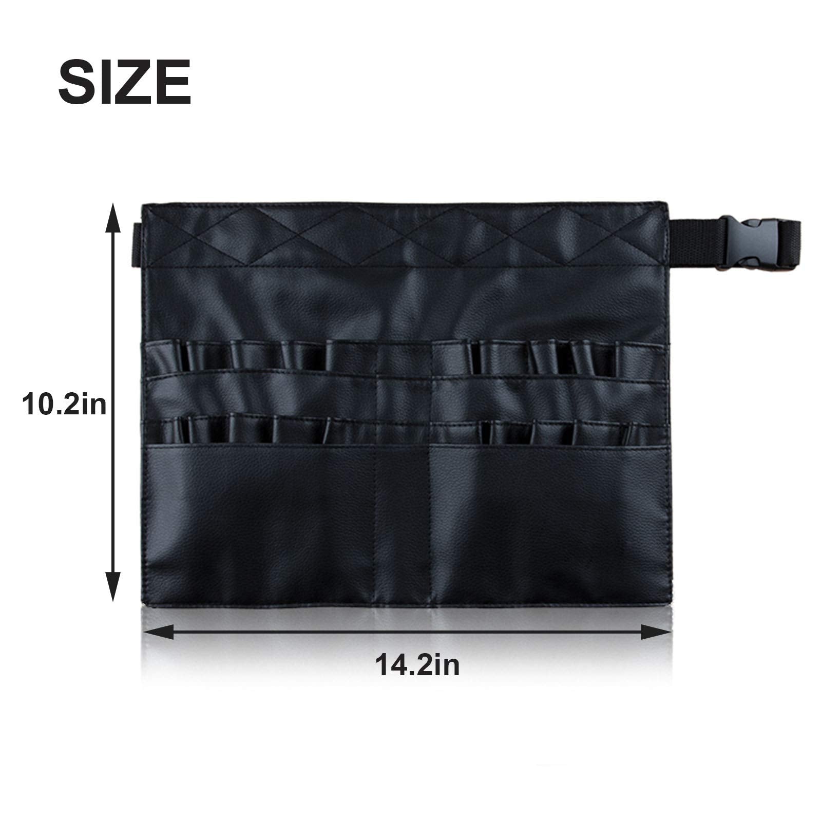 goldwheat makeup brush belt open reveals 26 slots for quick access