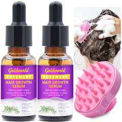 GoldWorld Rosemary Oil bottle supports potential hair growth nourishment.
