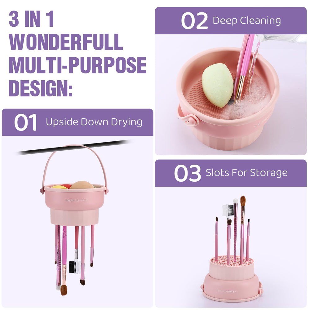 GOLIKEE 3-in-1 design side bowl with drying mesh helps upside-down drying