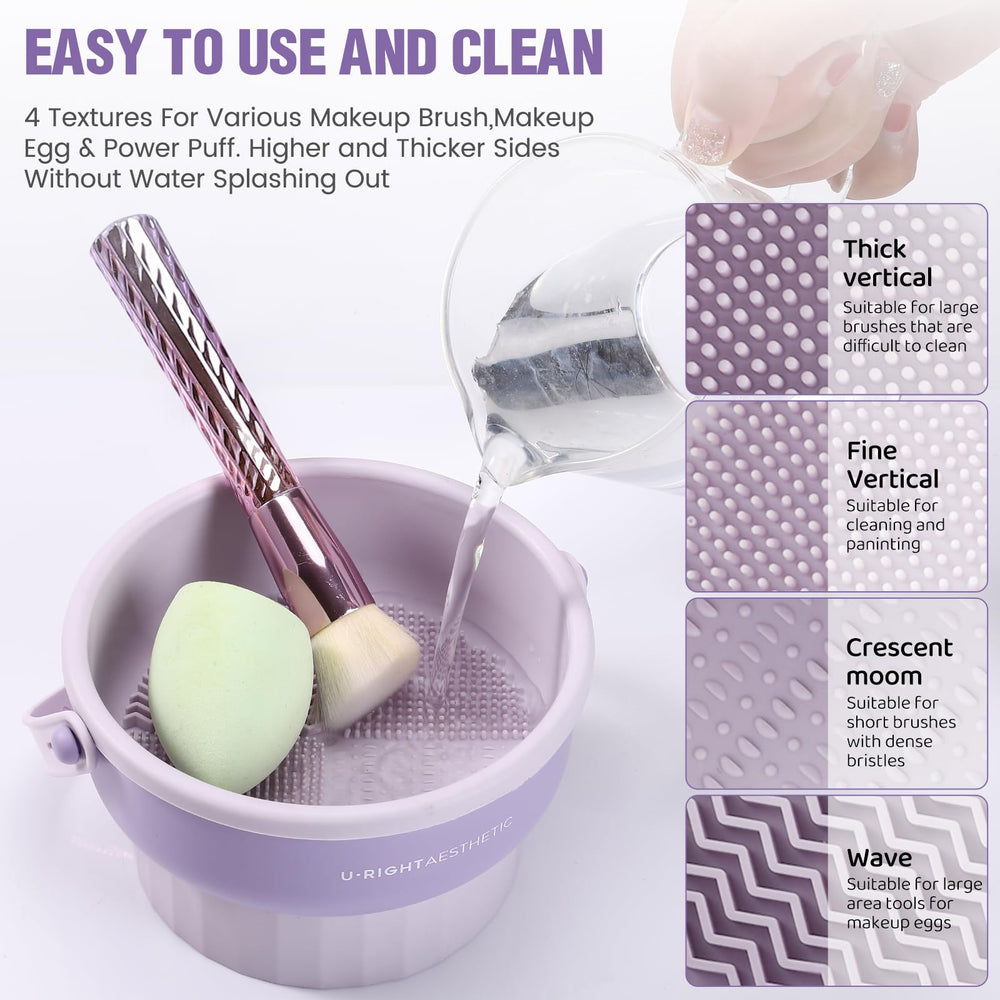 GOLIKEE silicone cleaner mat texture variety for brushes, sponges, powder puffs